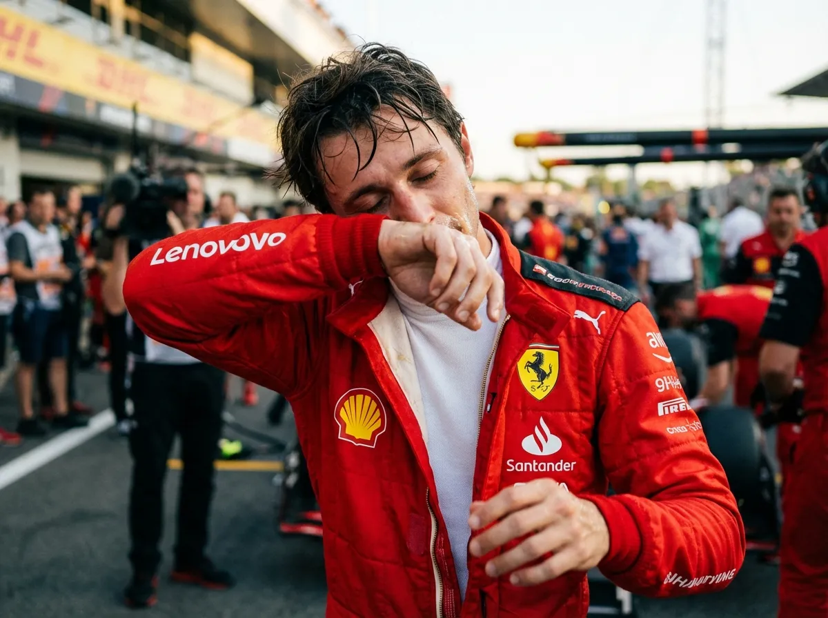 Alexander wipes his face
