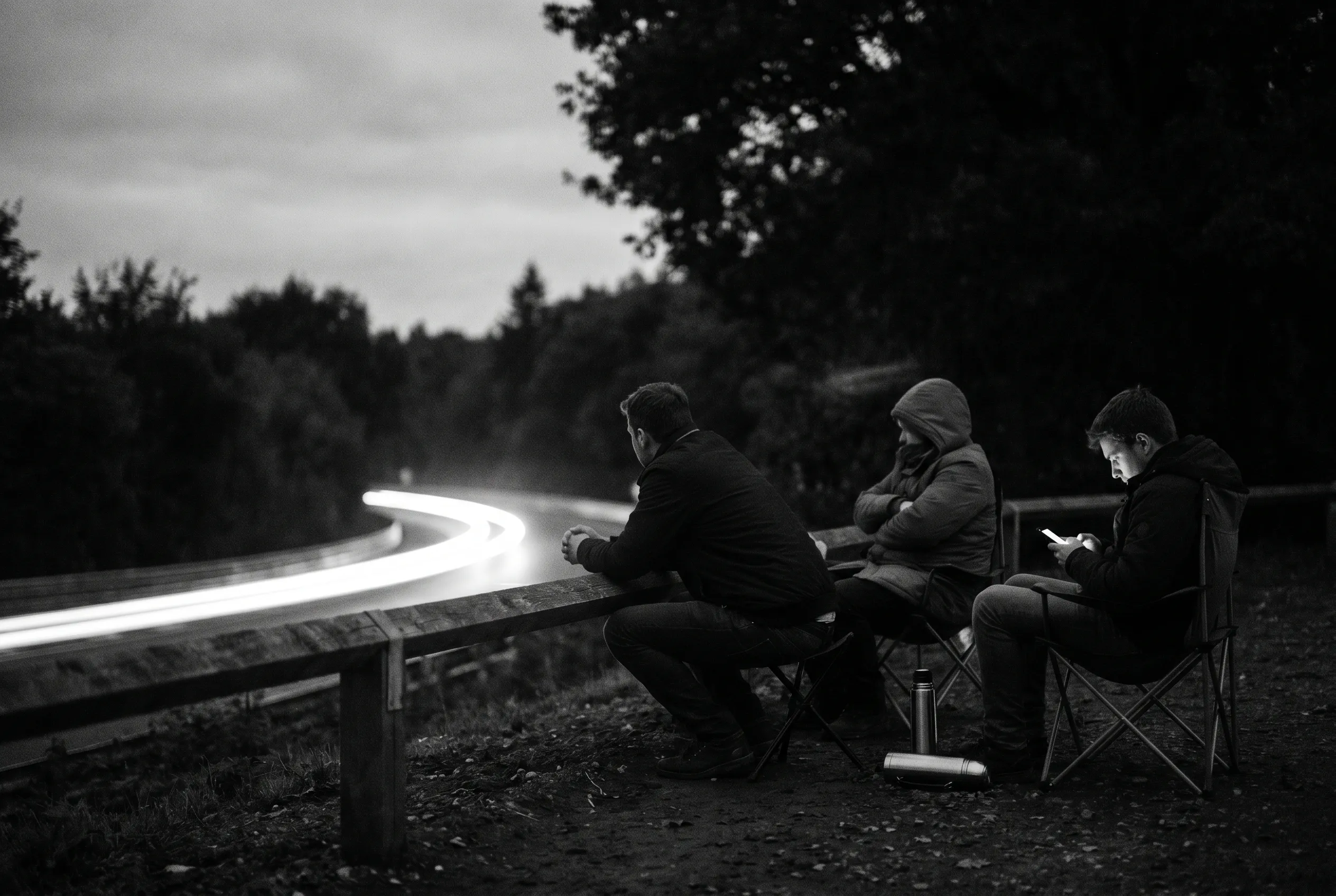 Spectators at the Porsche Curves.